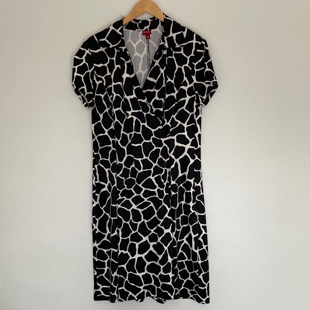 Black & white giraffe print dress